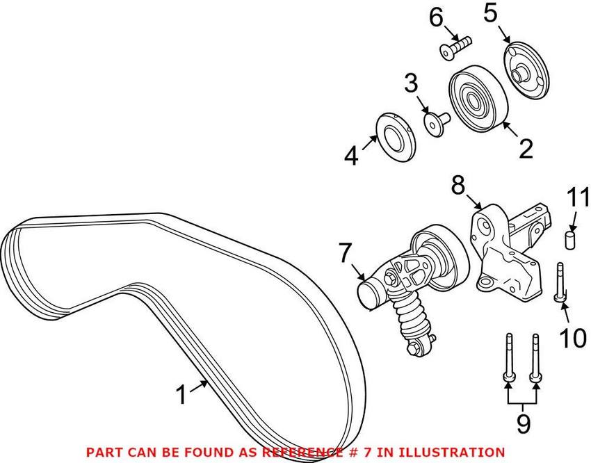 Audi Drive Belt Tensioner 079903133AL